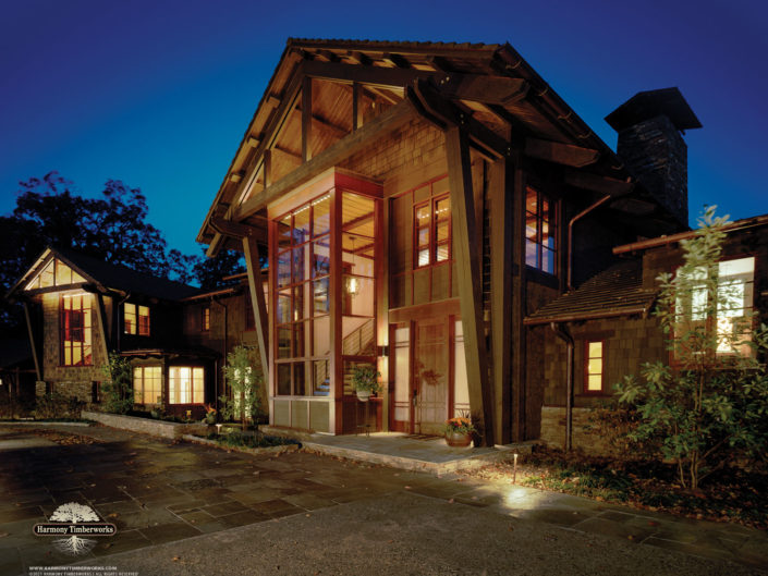 Custom Timber Frame Home Exterior