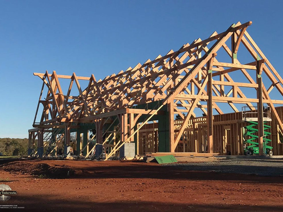 Timber Frame Barn Construction