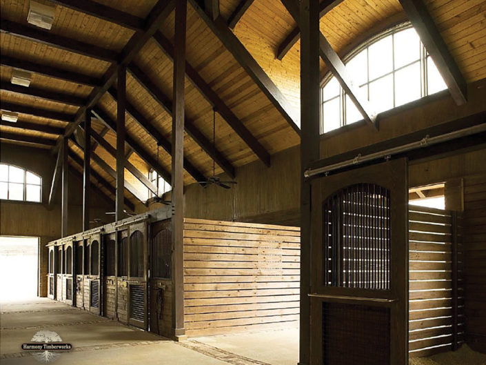 Timber Frame Barn Interior Horse Stalls