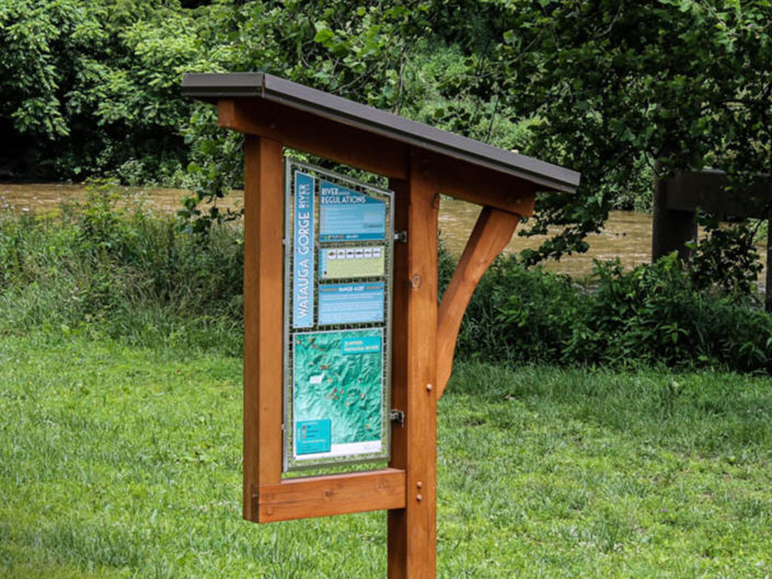 Rocky Knob Park Wooden Timber Sign Frame