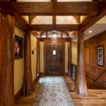 Luxury Custom Timber Frame Home Entryway