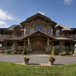 Timber Frame Custom Luxury Home Front View