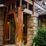 Luxury Custom Timber Frame Home Entryway