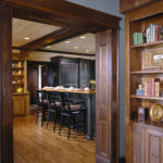 Timber Frame Entryway to Custom Home Kitchen & Great Room