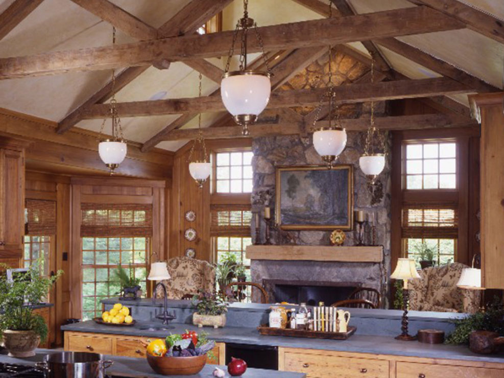 Timber Frame Home Kitchen & Great Room