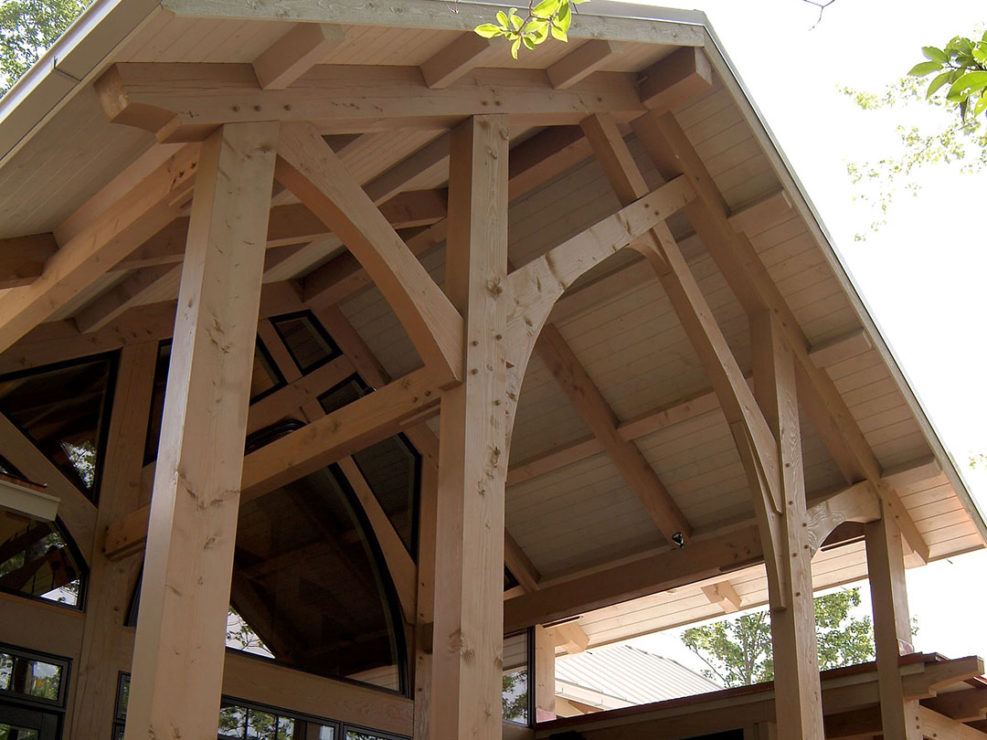 Timber Frame Porch with Scissor Truss