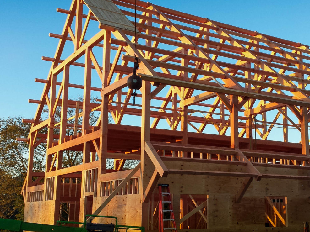 Timber Frame Barn Construction