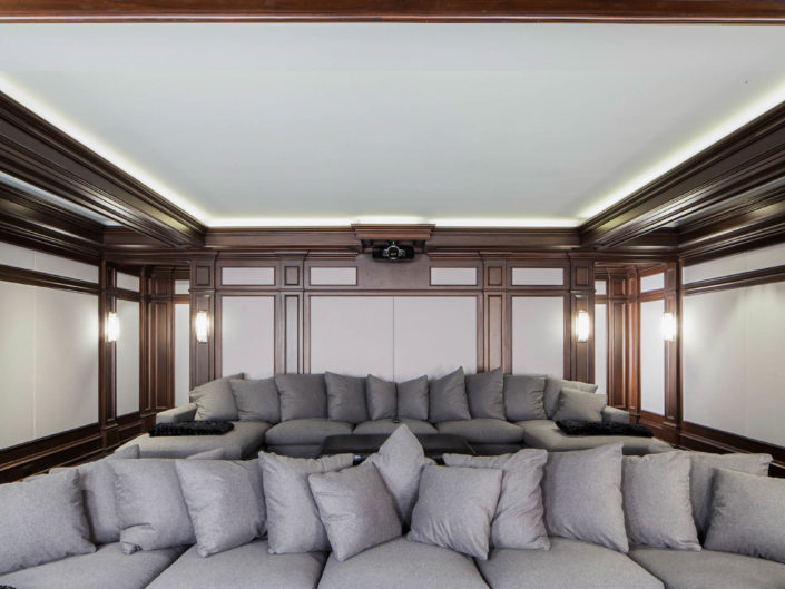 Custom Timber Frame Home - Theater Room