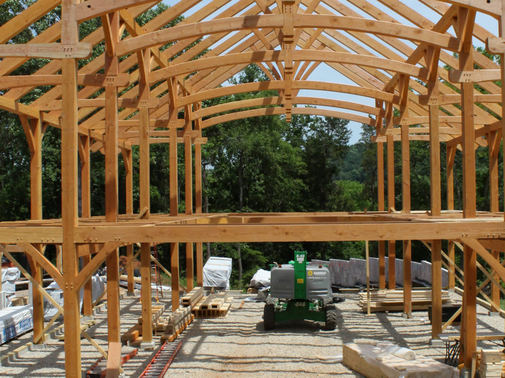 Timber Frame Barn Construction