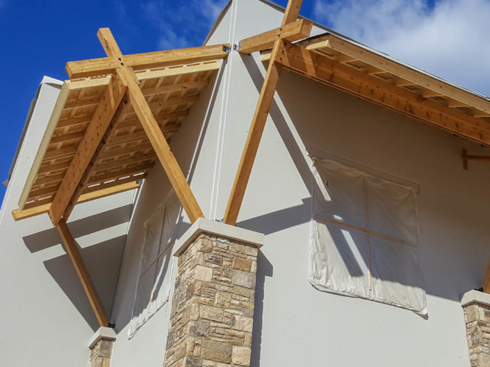 Commercial Building Timber Frame Exterior Structure