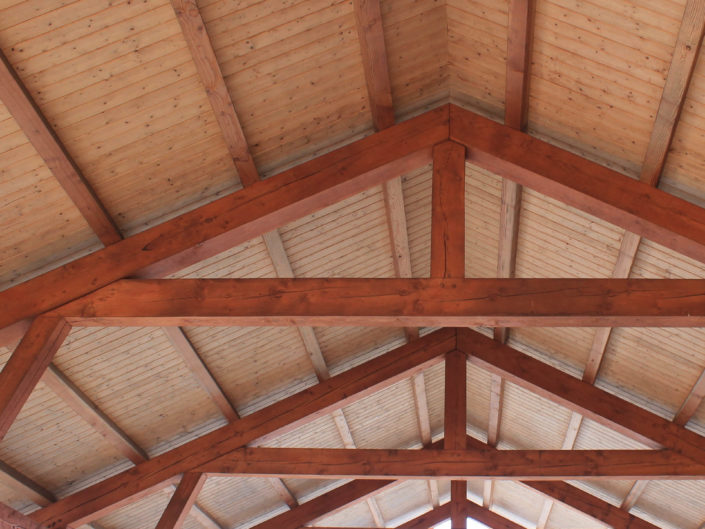 Timber Frame Pavilion Ceiling Interior Detail