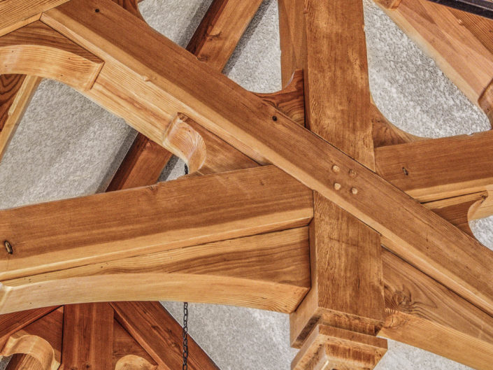 Church Timber Frame Ceiling Scissor Truss Detail