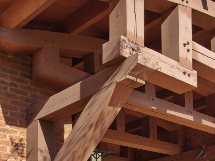 Commercial Timber Frame Entryway Detail