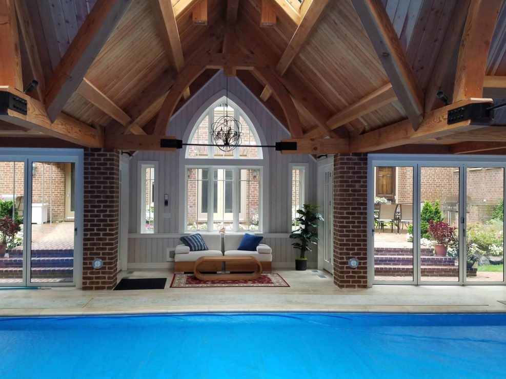 Timber Frame Interior Pool Enclosure