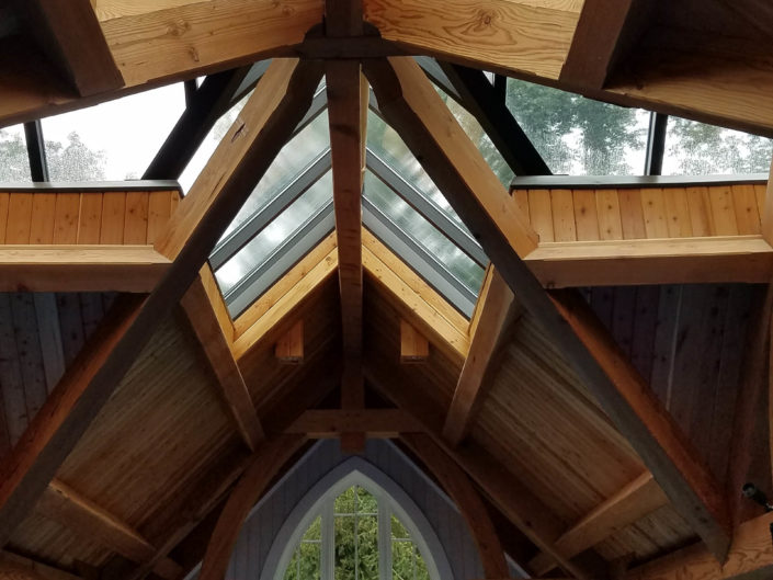 Timber Frame Pool Enclosure interior