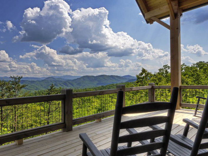 Timber Frame Home Covered Deck