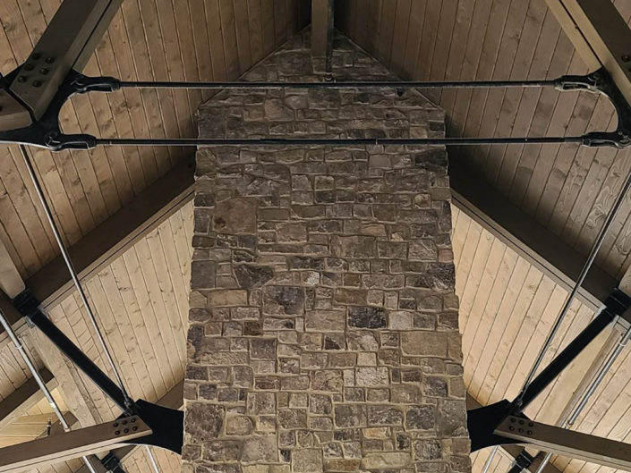 Commercial Steel and Wood Timber Ceiling Detail