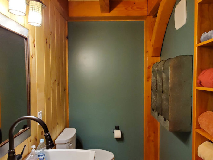 Timber Frame Home Bathroom Interior