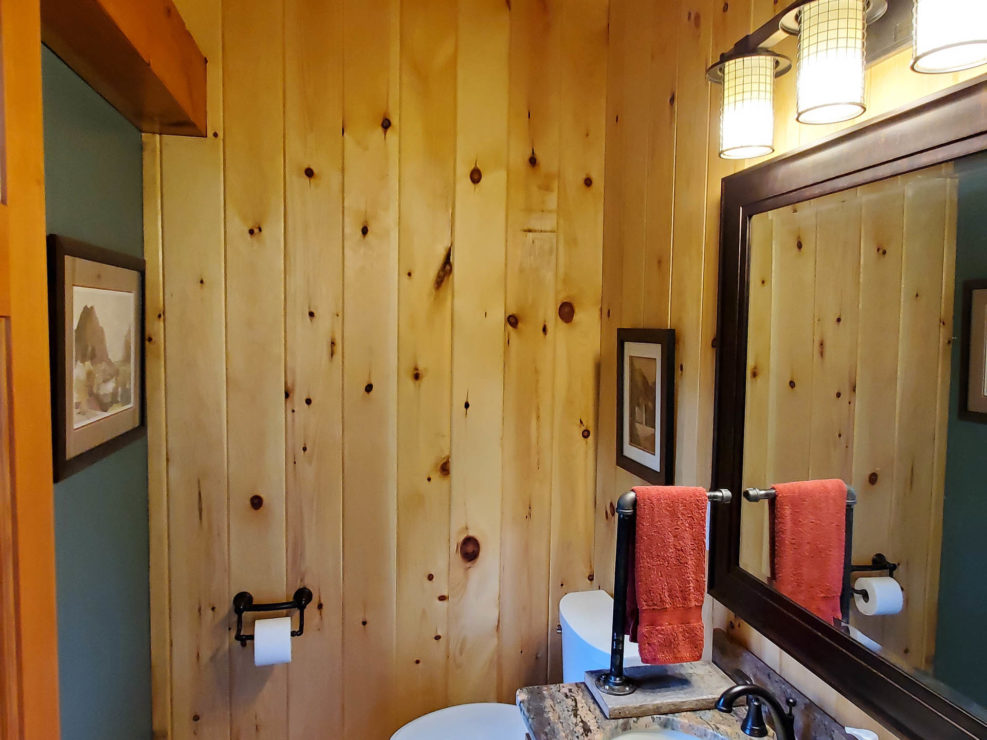 Timber Frame Home Bathroom Interior