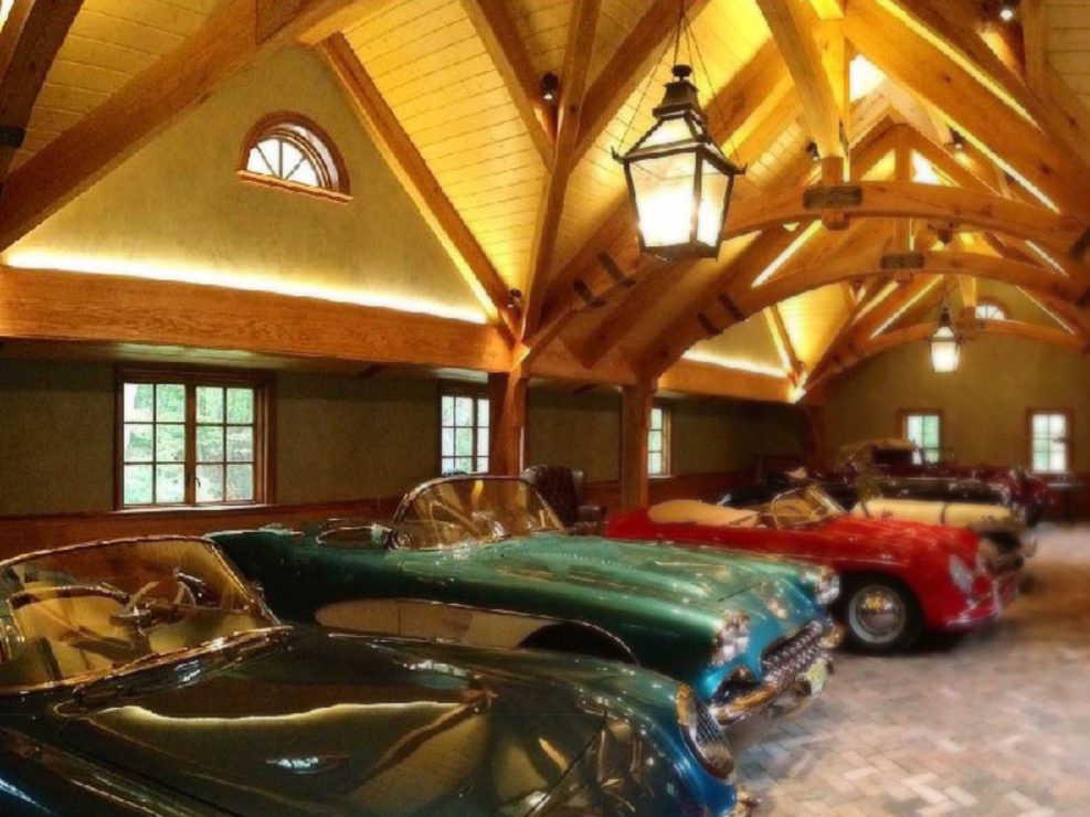 Timber Frame Car Barn Garage