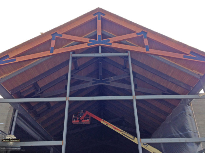 Large Commercial Timber Frame Roof Project