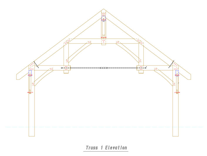 Pickens Residence Truss 1 Elevation