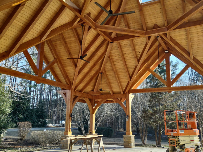 Stallings Pavilion Interior - Nearing completion