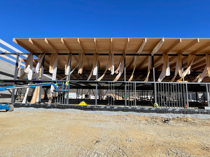 Valle Crucis Elementary School - Glulam Roof Installation