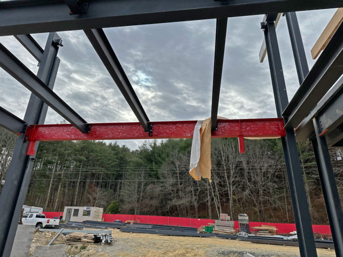 Valle Crucis Elementary School - Steel framework construction