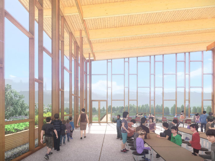 Valle Crucis Elementary School - View from cafeteria, looking north